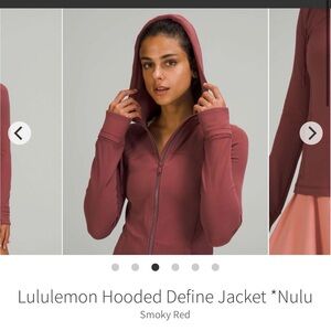 Lululemon Smoky Red Define Hooded Jacket